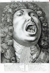 A néhai miniszterelnök, kiadó: G. Bickham, Mays Buildings, Covent Garden, 1743 alkotó: English School